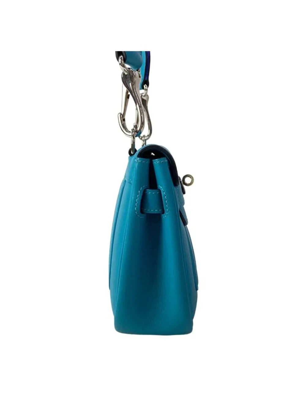 Hermes Shoulder Bag Roulis Mini Turquoise Silver